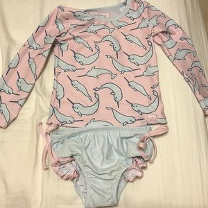 Sweet Honey Girls Rash Guard with bottoms size 3T